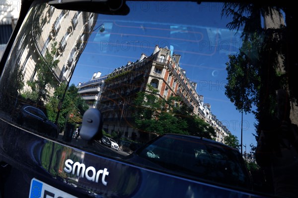 Reflection on a car windscreen