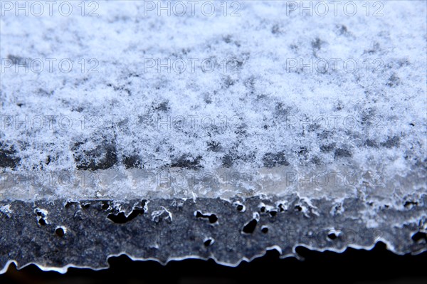 Frost on a glass roof