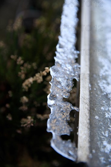 Frost on a glass roof