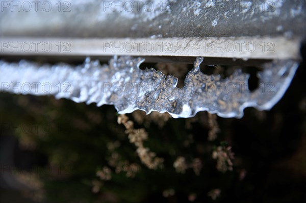 Frost on a glass roof