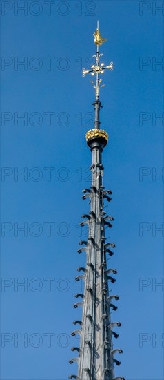 Paris, pose de la nouvelle flèche de Notre-Dame de Paris