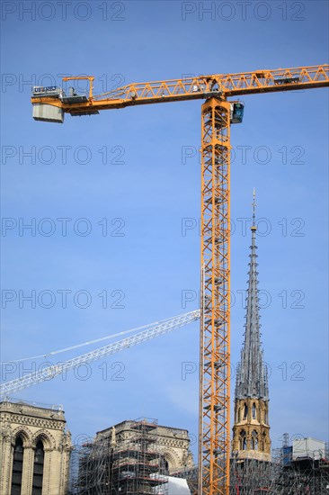 Paris, the new spire of Notre-Dame de Paris is installed