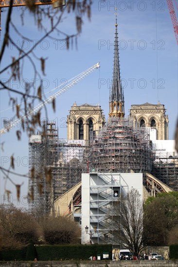 Paris, the new spire of Notre-Dame de Paris is installed