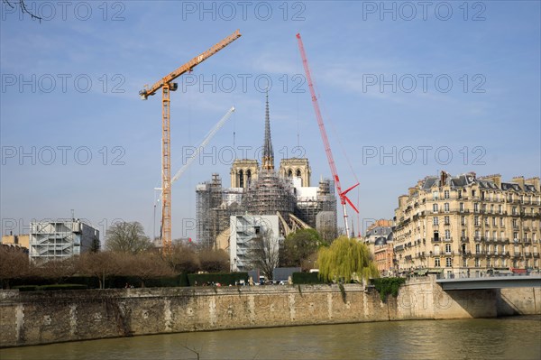 Paris, the new spire of Notre-Dame de Paris is installed