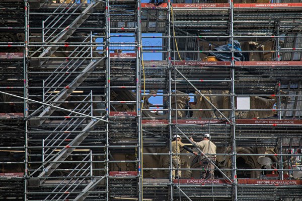 Paris, the new spire of Notre-Dame de Paris is installed