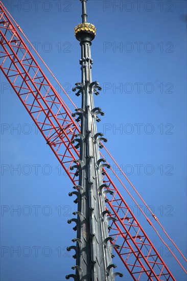 Paris, the new spire of Notre-Dame de Paris is installed