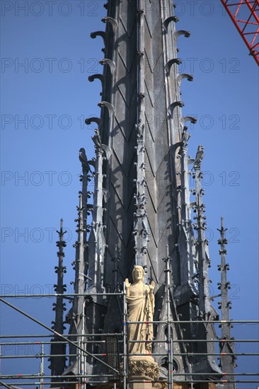 Paris, the new spire of Notre-Dame de Paris is installed