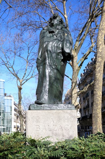 Paris, statue of Honoré de Balzac
