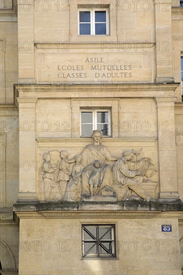 Paris, asile écoles mutuelles classes d'adultes