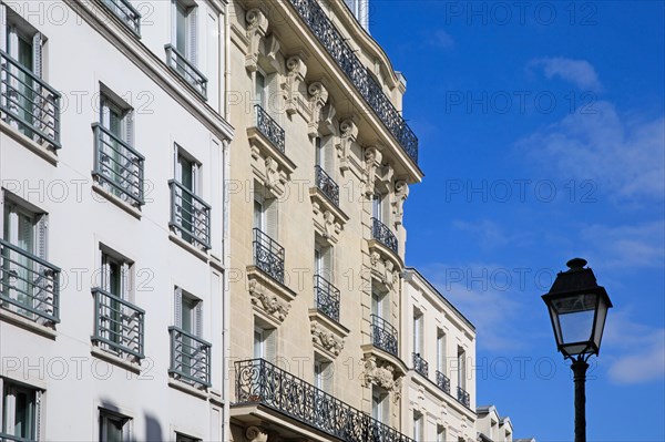 Paris, facades and lampposts