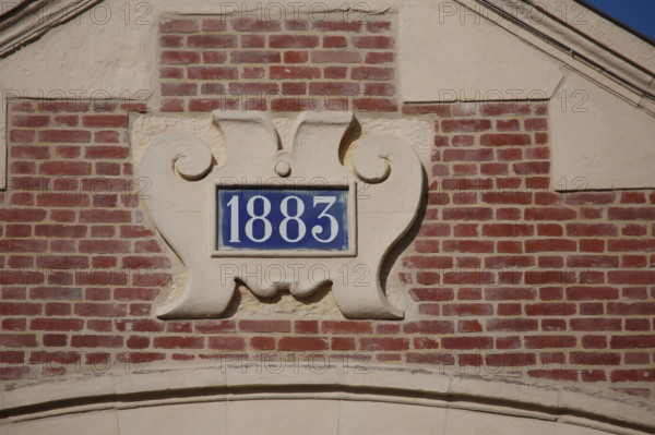 france, région Normandie, Orne, Flers, plave de Dr Vayssières, halle du marché,
