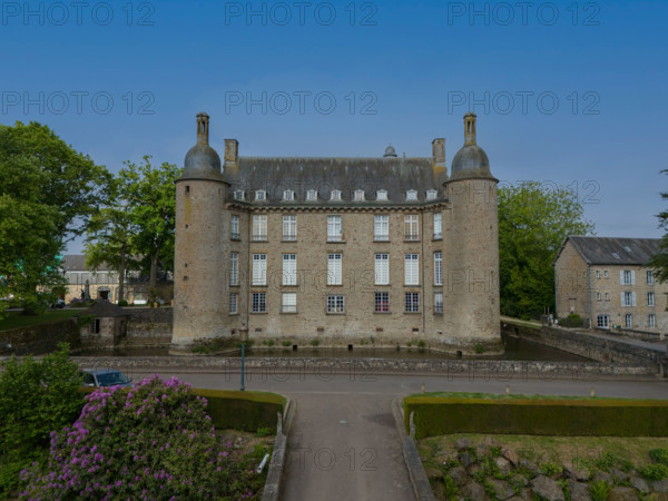 france, région Normandie, Orne, Flers, parc du chateau-musée, ancien hotel de ville,