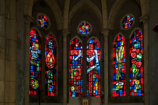 france, région Normandie, Orne, Flers, intérieur de l' église saint Germain,