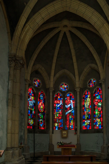 france, région Normandie, Orne, Flers, intérieur de l' église saint Germain,