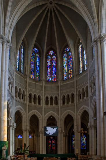 france, région Normandie, Orne, Flers, intérieur de l' église saint Germain,