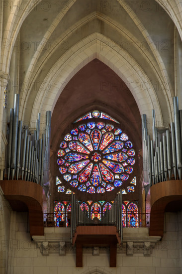 france, région Normandie, Orne, Flers, intérieur de l' église saint Germain,