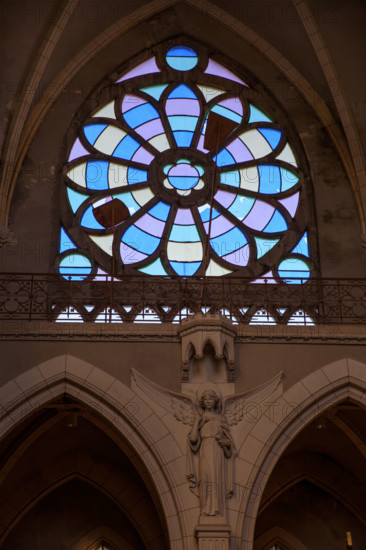 france, région Normandie, Orne, Flers, intérieur de l' église saint Germain,