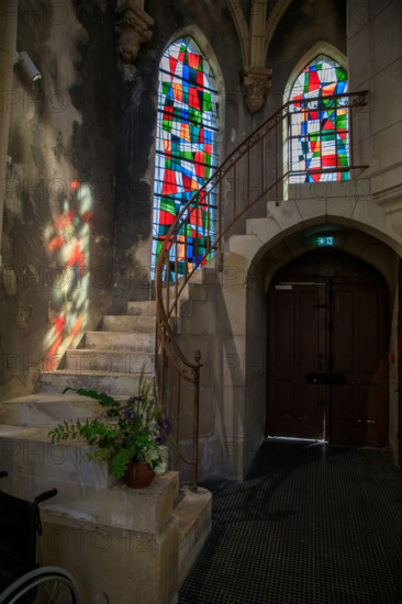 france, région Normandie, Orne, Flers, intérieur de l' église saint Germain,