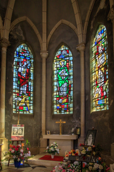 france, région Normandie, Orne, Flers, intérieur de l' église saint Germain,