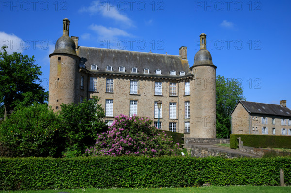 france, région Normandie, Orne, Flers, parc du chateau-musée, ancien hotel de ville,