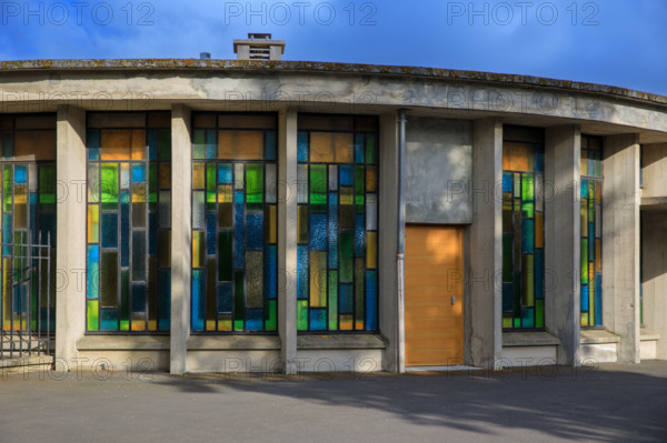 france, région Normandie, Orne, Flers,, rue de l'Oratoire, centre paroissial