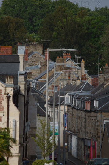 france, région Normandie, Orne, Flers, rue schnetz