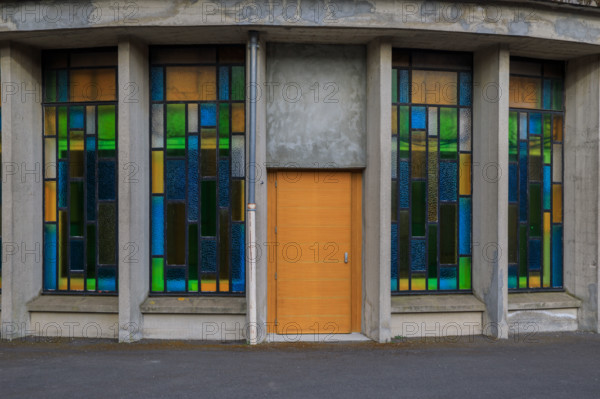 france, région Normandie, Orne, Flers,, rue de l'Oratoire, centre paroissial