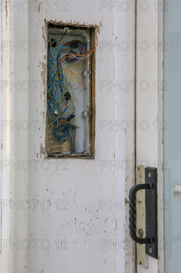 france, région Normandie, Orne, Flers, inerphone démonté,