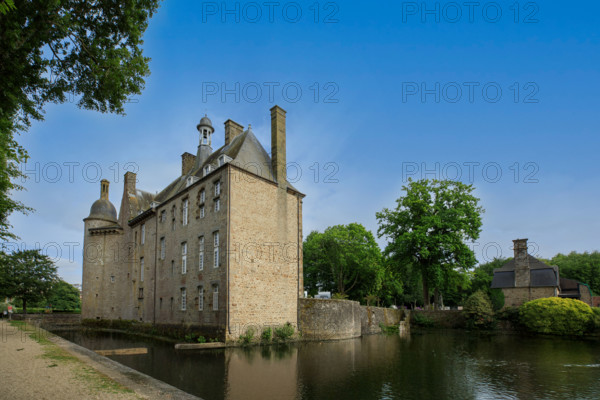 france, région Normandie, Orne, Flers, parc du chateau-musée, ancien hotel de ville,