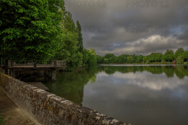 france, région Normandie, Orne, Flers, parc du chateau-musée, ancien hotel de ville,