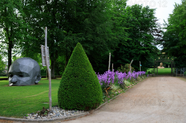 france, région Normandie, Orne, Flers, parc du chateau-musée, ancien hotel de ville,