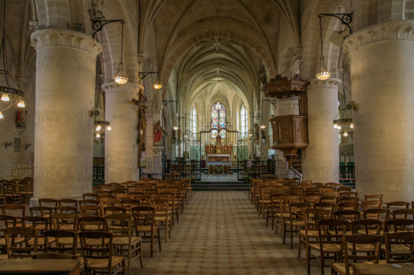 france, région Hauts de france, Somme, Ault, eglise saint Pierre,