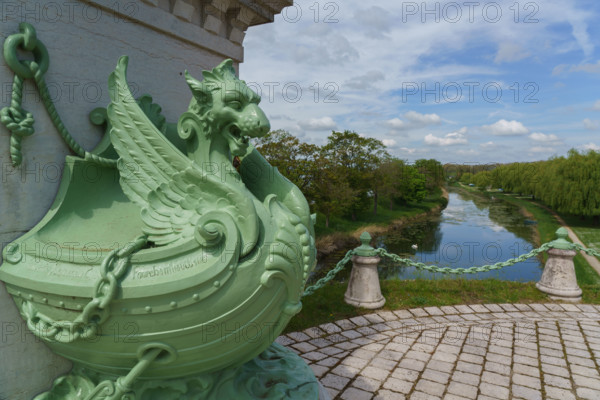 france, région centre, Loiret, Briare, pont canal de Birare, pont-canal portant le canal latéral à la Loire au-dessus de la Loire. concu pas les ateliers de Gustave Eiffel,