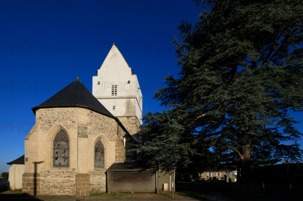 france, region Normandie, Manche, cotentin, Agon coutainville, église d'Agon,