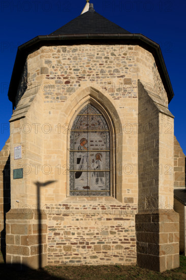 france, region Normandie, Manche, cotentin, Agon coutainville, église d'Agon,