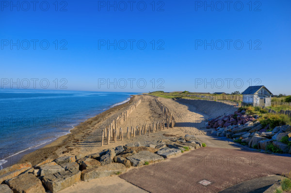france, region Normandie, Manche, cotentin, Agon coutainville,, plage de la Poulette, babine,
