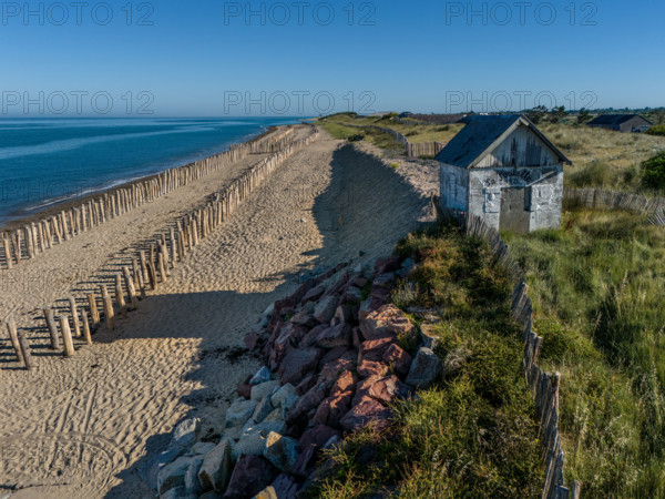 france, region Normandie, Manche, cotentin, Agon coutainville,, plage de la Poulette, babine,