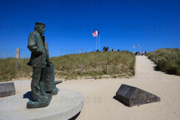 france, region Normandie, Manche, cotentin, plages du debarquement, Sainte-Marie du Mont,  Utah Beach,