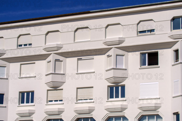 france, region Normandie, Manche, cotentin, Agon coutainville,  plage, promenade de Jersey, immeuble art déco, restaurant le neptune,