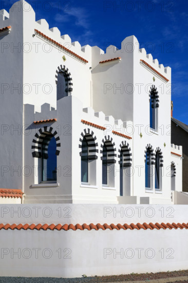 france, region Normandie, Manche, cotentin, Agon coutainville,  "Villa Sans Gène", villa mauresque de la din du 19e siècle