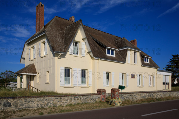 France, region Normandie, Manche, cotentin, Agon coutainville,  plage, rue dramad derriere la promenade de Chausey,  la petite Beauce