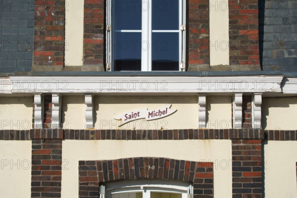 France, region Normandie, Manche, cotentin, Agon coutainville,  plage, rue dramad derriere la promenade de Chausey,