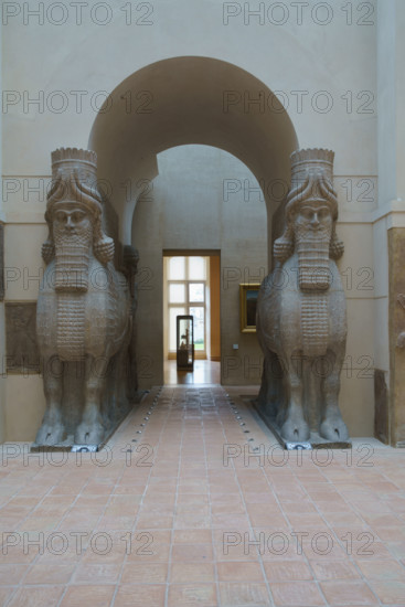 France, région Ile de France, Paris 1e arrondissement, musee du Louvre, antiquités orientales, les Lamassu, gardiens de portes assyriens, palais de Sargon II à Dur-Sharrukin,