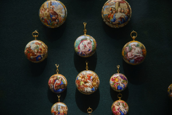 France, région Ile de France, Paris 1e arrondissement, musee du Louvre, departement des collections et objets d'art, montres