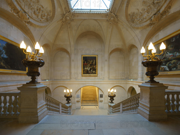 France, région Ile de France, Paris 1e arrondissement, musee du Louvre, escalier Le Fuel,