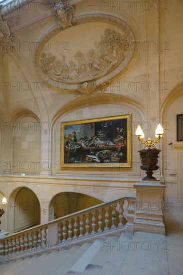 France, région Ile de France, Paris 1e arrondissement, musee du Louvre, escalier Le Fuel,
