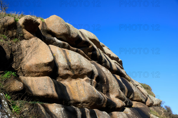 france, région Bretagne, Côtes d'Armor, côte de granit rose, Ploumanac'h, les rochers