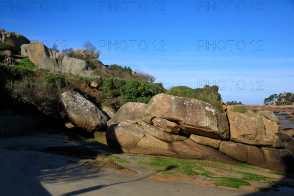 france, région Bretagne, Côtes d'Armor, côte de granit rose, Ploumanac'h, les rochers