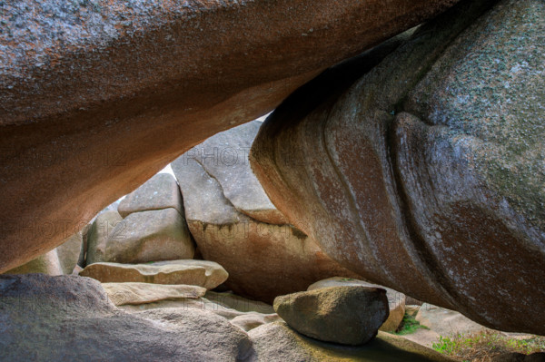 france, région Bretagne, Côtes d'Armor, côte de granit rose, Trégastel,, presqu'ile Renote,