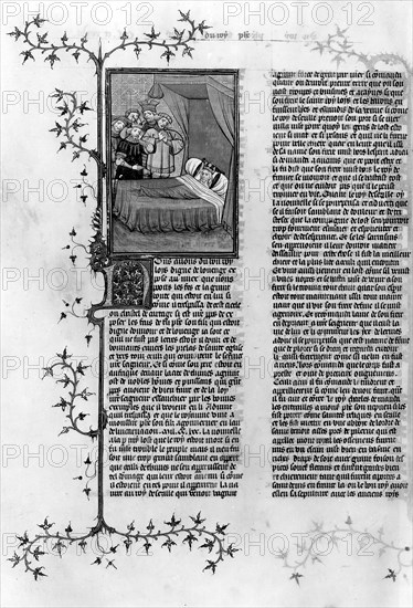 Le roi Philippe III auprès du lit de mort de Saint-Louis